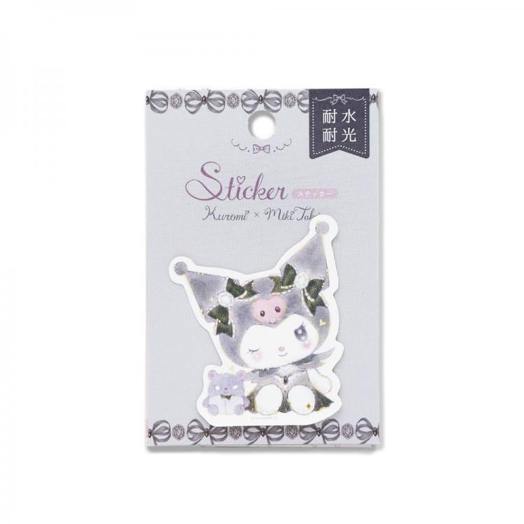 サンリオキャラクターズ×たけいみき ステッカー クロミ ブラックスワン 金箔加工 耐水耐光 オシャレ かわいい 雑貨 グッズ 描き下ろし 限定 クローズ・ピン
