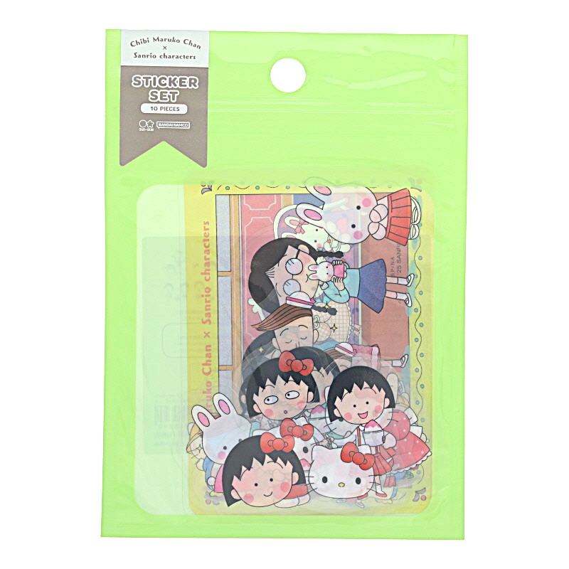 サンスター文具 ステッカーセット ちびまる子ちゃん×サンリオキャラクターズ LG コラボ デコレーション かわいい 女子文具