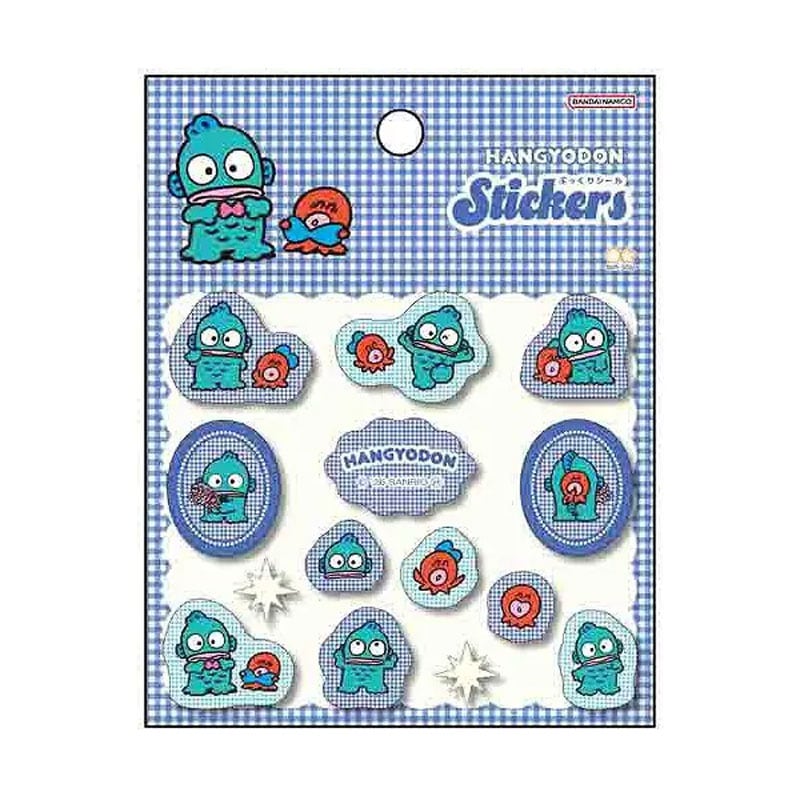 サンスター文具 ぷっくりシール ハンギョドン チェック 立体シール デコレーション かわいい 女子文具