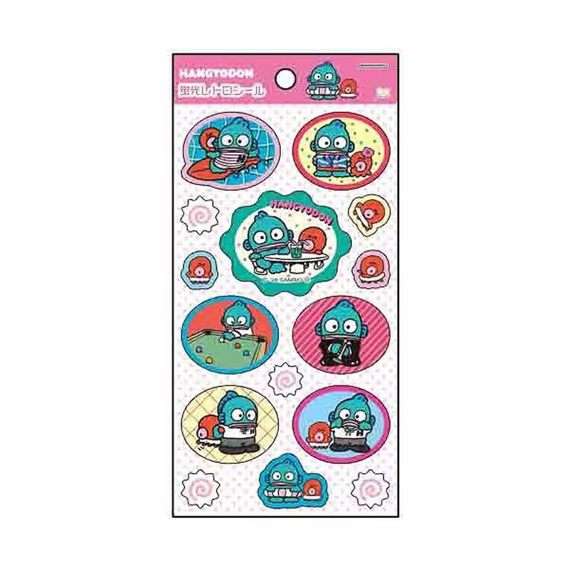 サンスター文具 蛍光レトロシール ハンギョドン ポップ デコレーション かわいい 女子文具