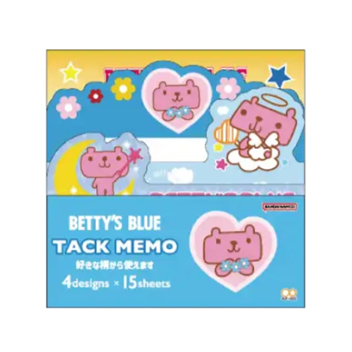 サンスター文具 ダイカットブロック付箋 BETTY'S BLUE ブルー 60枚 平成レトロ かわいい プレゼント