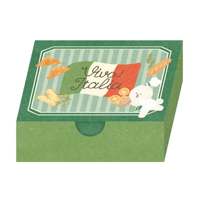 古川紙工 Viva！ Italia 箱入りメモ パンわんこ 2柄 80枚 かわいい プレゼント かわいい