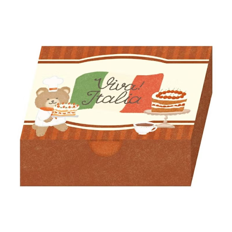 古川紙工 Viva！ Italia 箱入りメモ デザートくま 2柄 80枚 かわいい プレゼント かわいい