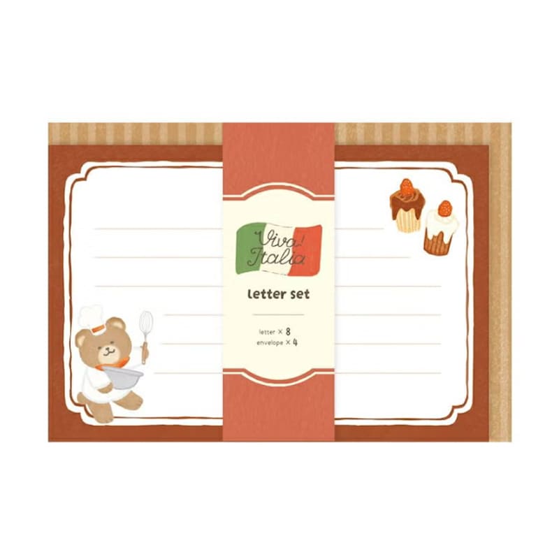 古川紙工 Viva！ Italia レターセット デザートくま プレゼント かわいい