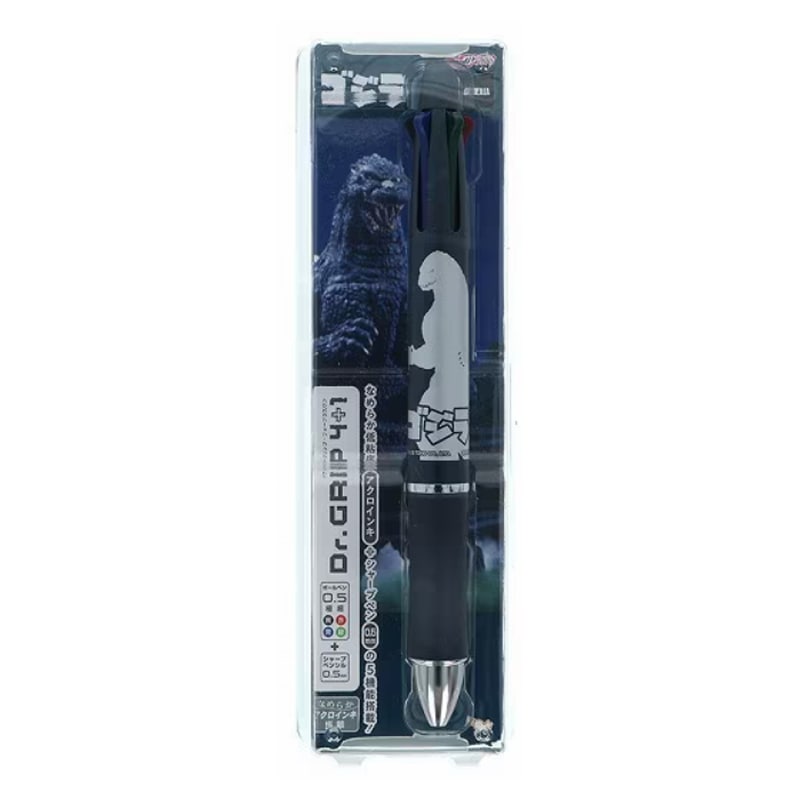 怪獣王ゴジラ ドクターグリップ4+1 ゴジラ 0.5 パイロット 多機能ペン コラボ 限定 グッズ 描き下ろしイラスト 日本製 サンスター文具