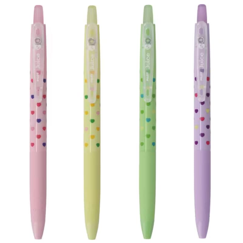 パイロット ピュレグミ×ジュース コラボ ゲルインキボールペン 0.5 4本セット 限定 オシャレ 水性顔料 カラーペン
