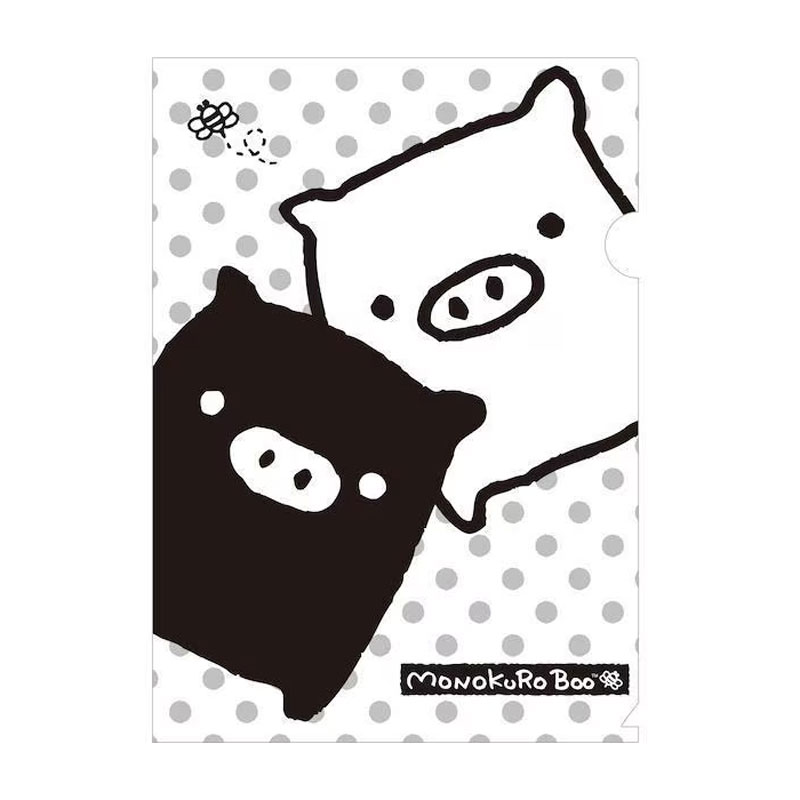サンエックスユニバース クリアホルダーセット モノクロブー A4 限定 かわいい プレゼント