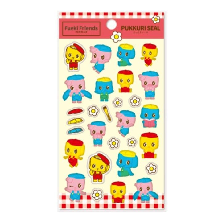 フエキフレンズ ぷっくりシール 立体シール レトロ シール活 かわいい コレクション デコレーション オシャレ 限定
