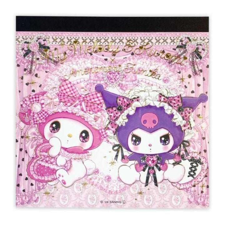 メモパッド サンリオキャラクターズ×飴ノ森ふみか マイメロディ＆クロミ 100枚 かわいい プレゼント ギフト 限定 クローズピン