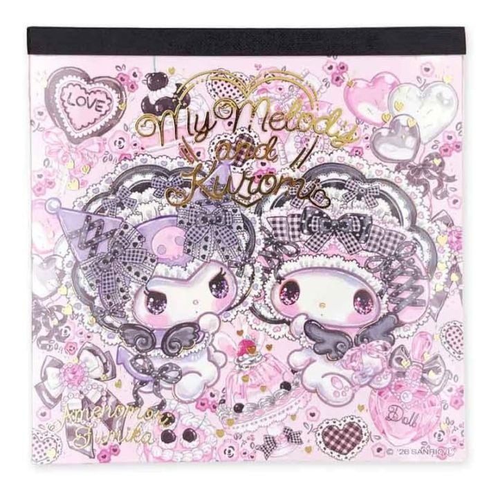 メモパッド サンリオキャラクターズ×飴ノ森ふみか マイメロディ&クロミ 100枚 かわいい プレゼント ギフト 限定 クローズピン
