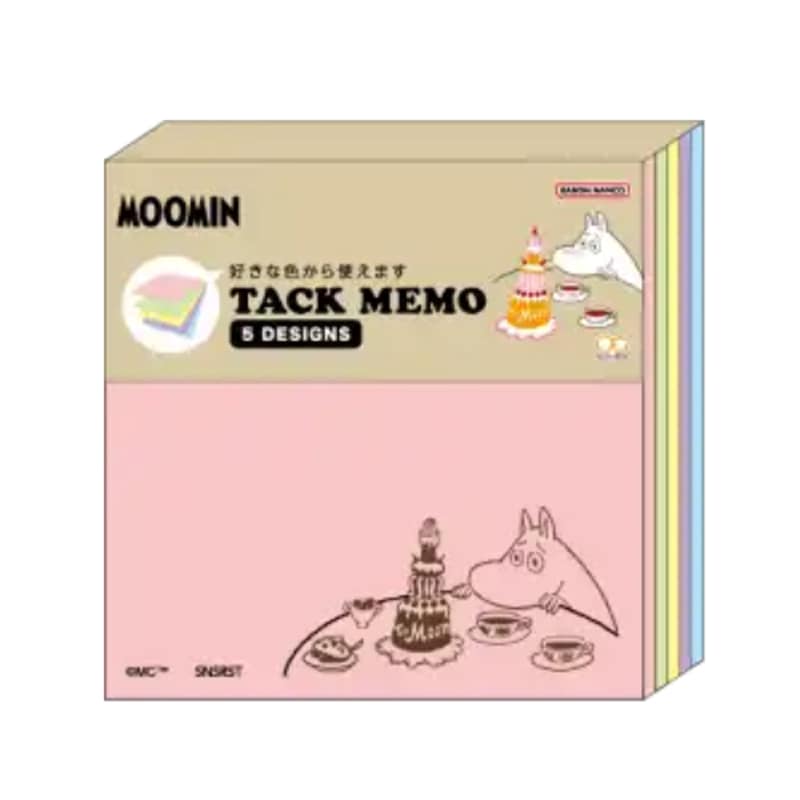 サンスター文具 MU26SS MOOMN AFTERNOON PARTY 付箋メモ5C ムーミン 100枚 かわいい 女子文具