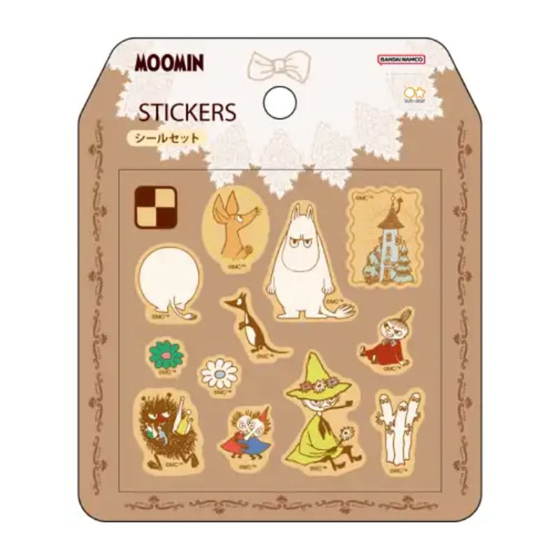 サンスター文具 MU26SS MOOMN AFTERNOON PARTY クッキー風シール ムーミン ぷっくりシール 立体シール デコレーション かわいい 女子文具 レトロ