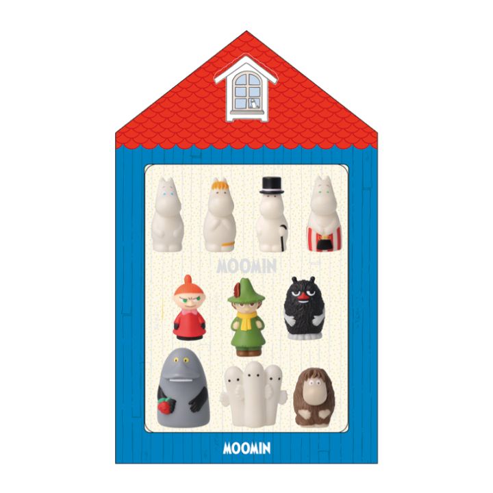 サンスター文具 MOOMN 指人形 10体セット ムーミン屋敷 インテリア かわいい 癒し レトロ プレゼント コレクション 限定