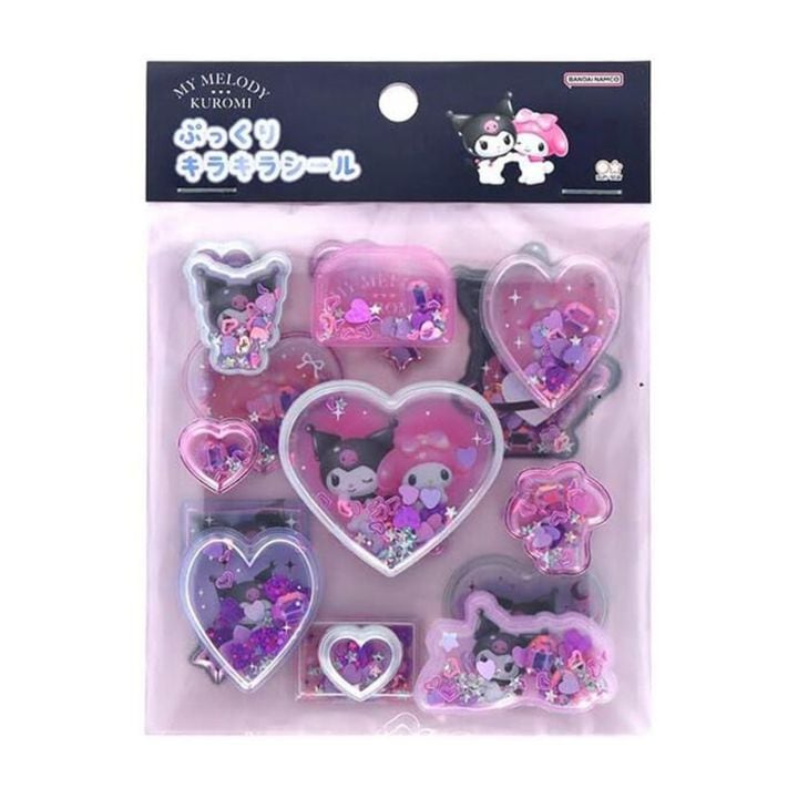 サンスター文具 マイメロディ＆クロミ ぷっくりキラキラシール ドリーム アニバーサリー 3Dシール 立体シール デコレーション かわいい 女子文具 限定 グッズ