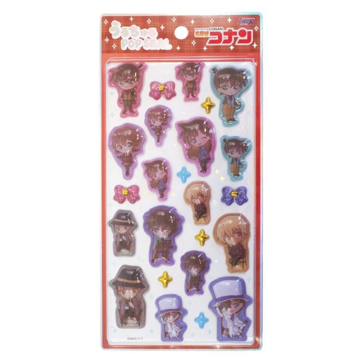 名探偵コナン うるちゅるポップシール 英国風 ぷっくりシール 立体シール 限定 かわいい プレゼント デコレーション クラックス