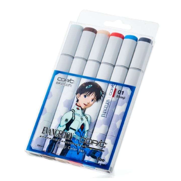 EVANGELION×COPIC コピックスケッチ6本セット Shinji Color Set 碇シンジ ヱヴァンゲリヲン 限定品 コピック プレゼント