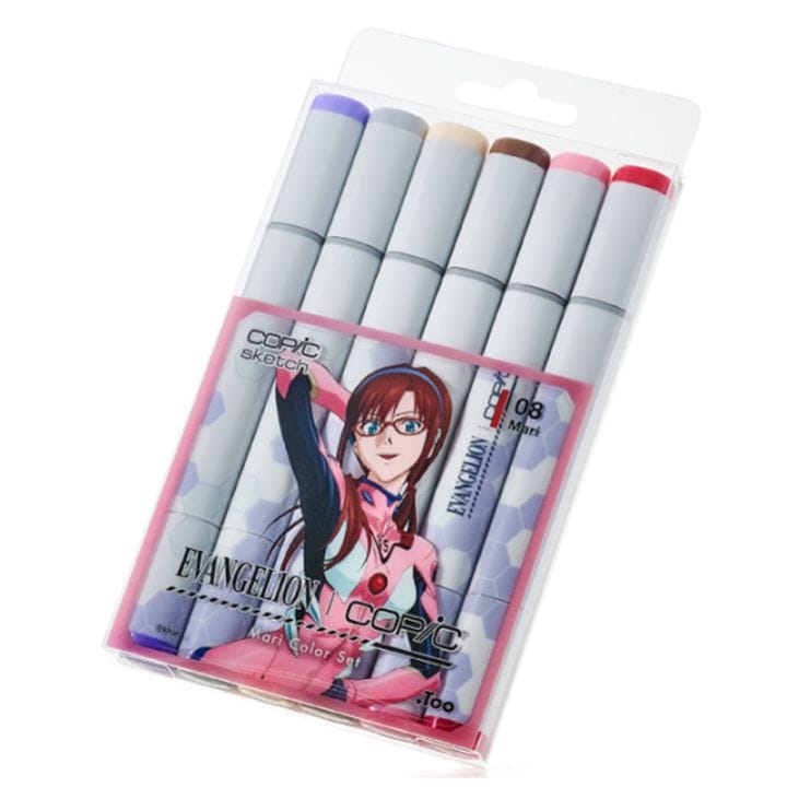 EVANGELION×COPIC コピックスケッチ6本セット Mari Color Set 真希波・マリ・イラストリアス ヱヴァンゲリヲン 限定品 コピック プレゼント