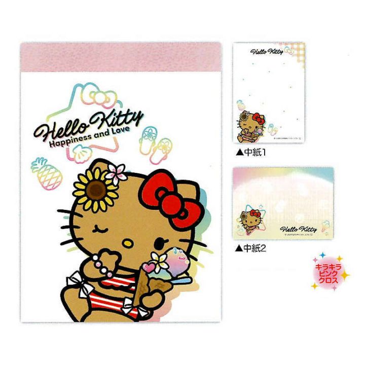 クラックス ミニメモ サンリオキャラクターズ きらめき☆トロピカル ハローキティ/レッド 2柄 70枚 プレゼント メモ帳 プチギフト お礼 20冊までメール便対応 文具 大人かわいい