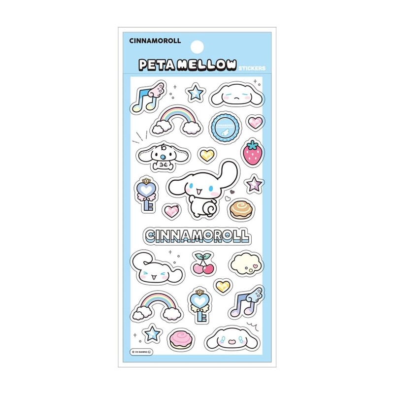 ティーズファクトリー サンリオキャラクターズ ペタメロウステッカーズ シナモロール 立体シール ぷっくりシール 3Dシール コレクション デコレーション オシャレ 限定