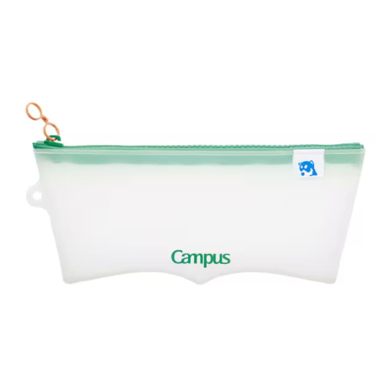 コクヨ KOKUYO Zoff×Campus 本に寄り添うペンケース グリーン シリコン