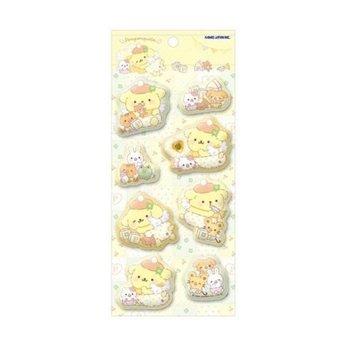 カミオジャパン もーっともっちりシール ポムポムプリン 立体シール ぷっくりシール 3Dシール コレクション デコレーション オシャレ