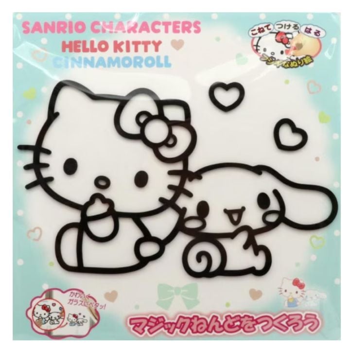 サンリオキャラクターズ マジックねんど ハローキティ＆シナモロール キッズ プレゼント グッズ 工作 シール ぬりえ 知育玩具 粘土遊び