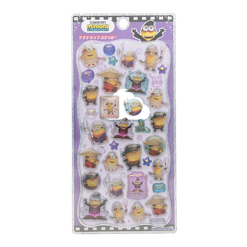 ミニオンズ プチドロップステッカー ぷっくりシール 立体シール 3Dシール 限定 かわいい プレゼント デコレーション カミオジャパン