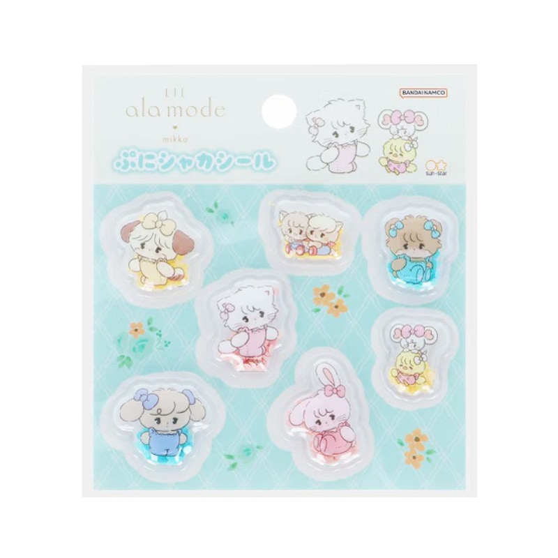 サンスター文具 Lil ala mode リルアラモード mikko ぷにシャカシール ミント スパンコール デコレーション かわいい 女子文具 限定 グッズ 描きおろし