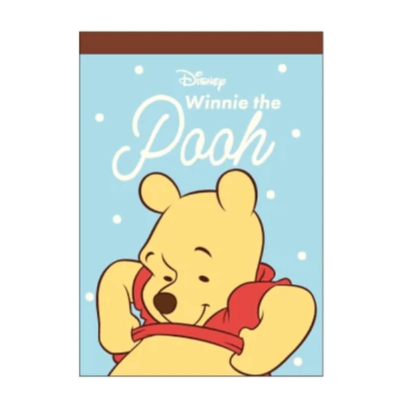 メモ B7 Winnie the Pooh 10 くまのプーさん ブルー 80枚