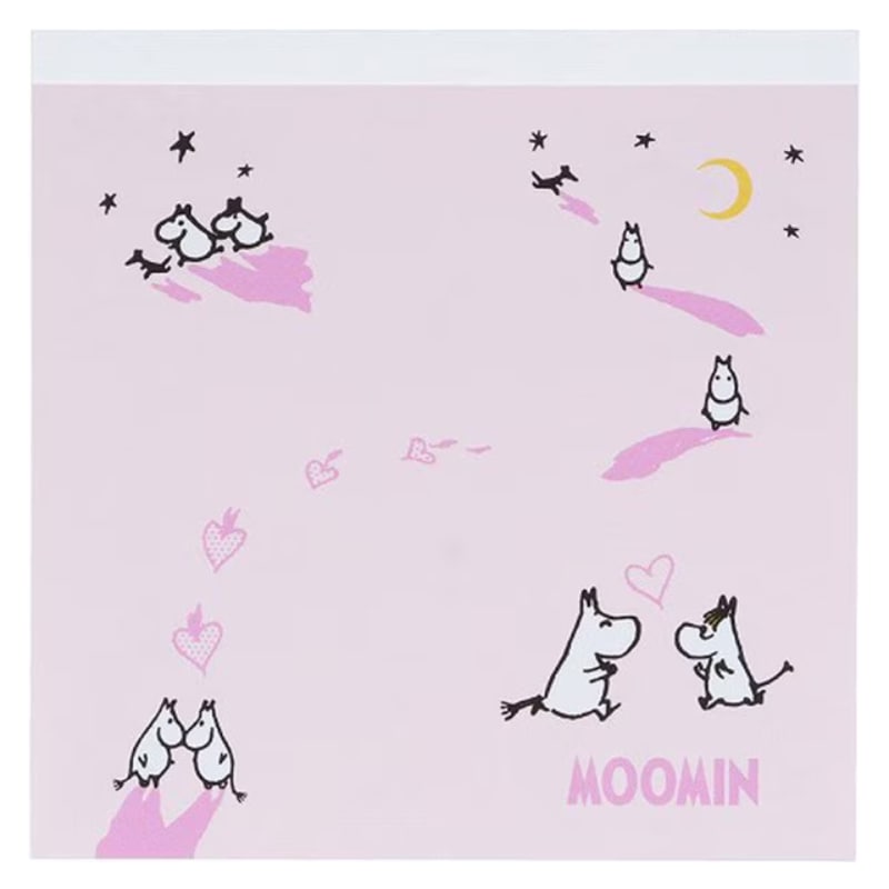 サンスター文具 MU26PN PETIT MOOMIN スクエアメモ LOVE ムーミン 80枚 かわいい 女子文具