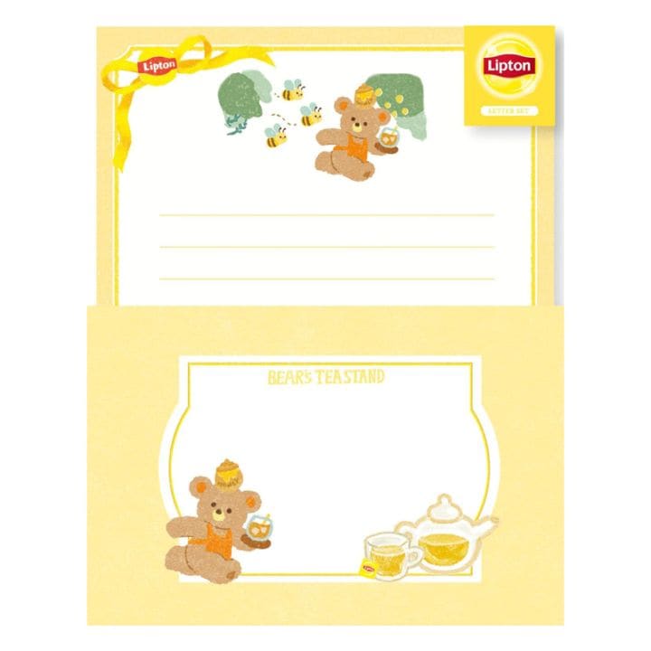 古川紙工 レターセット Lipton ハニーティー 美濃和紙 オシャレ コラボ かわいい プレゼント