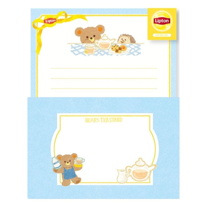 古川紙工 レターセット Lipton ミルクティー 美濃和紙 オシャレ コラボ かわいい プレゼント
