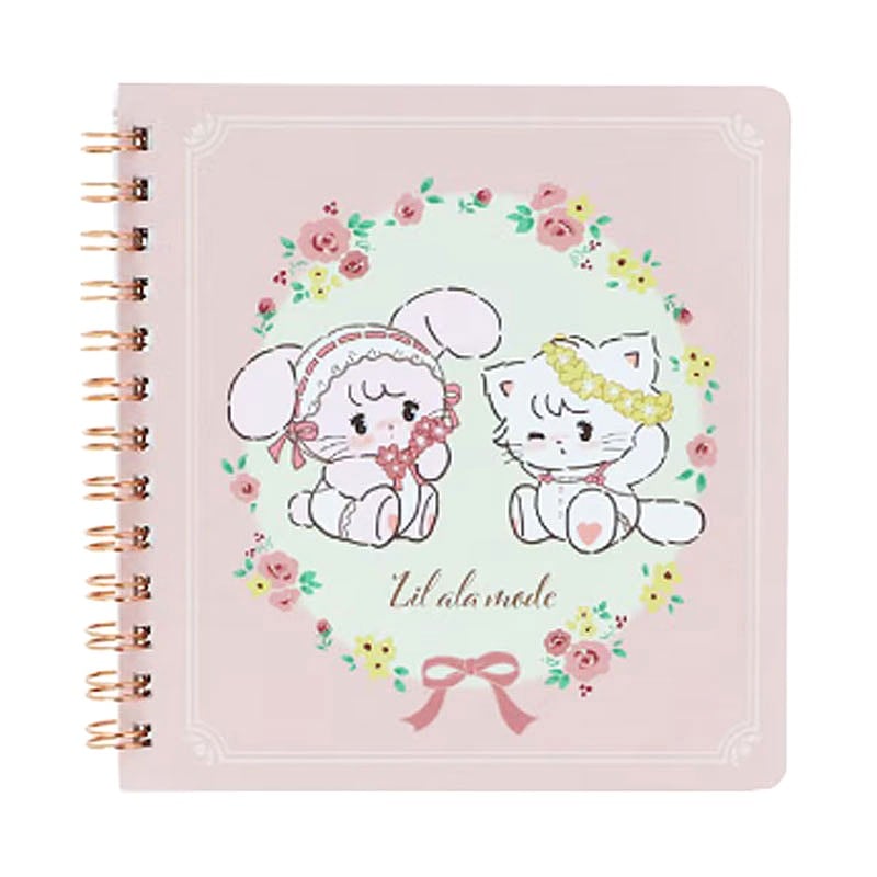 サンスター文具 Lil ala mode リルアラモード mikko スクエアリングノート ピンク かわいい 女子文具 限定 グッズ 描きおろし