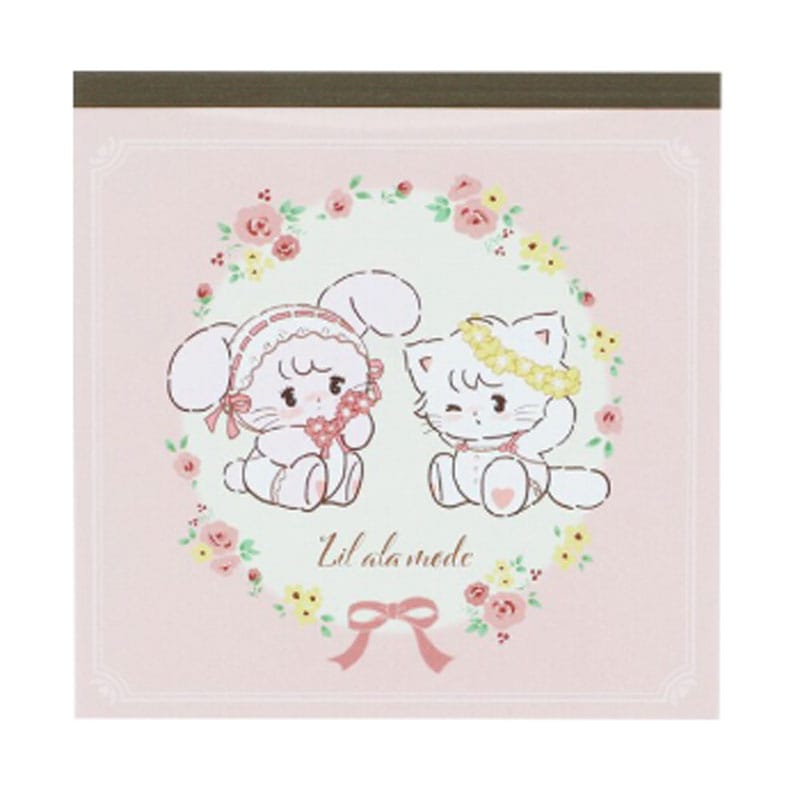 サンスター文具 Lil ala mode リルアラモード mikko スクエアメモ ピンク 100枚 かわいい 女子文具 限定 グッズ 描きおろし