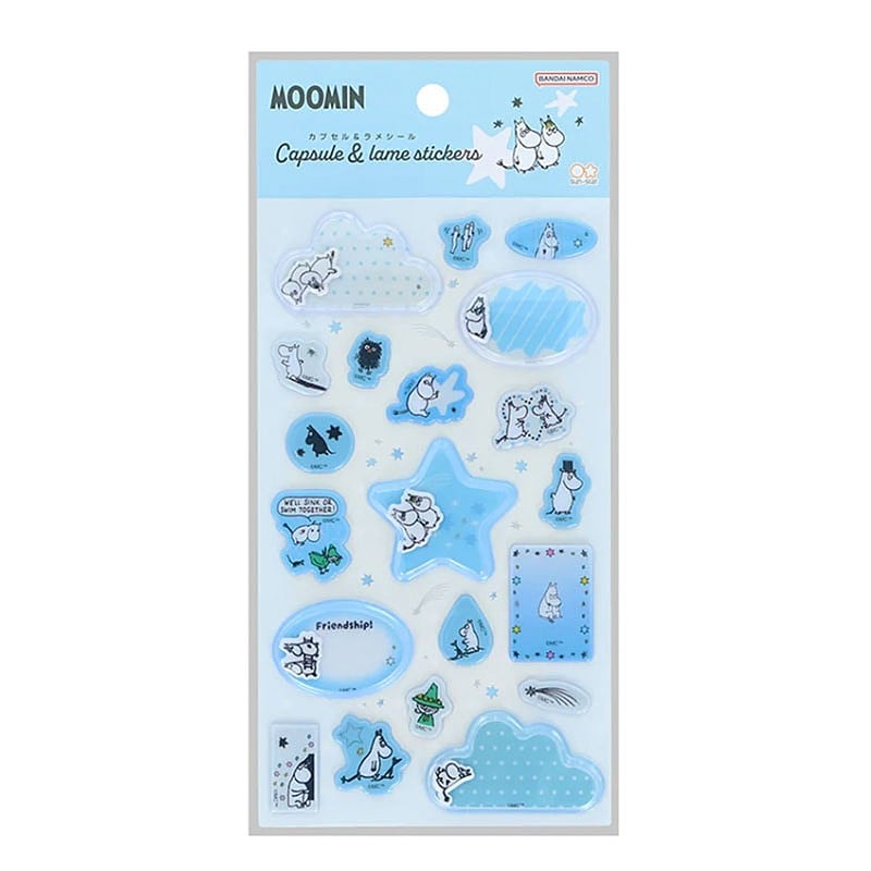 サンスター文具 MU26PN カプセル＆ラメシール COMET ムーミン ぷっくりシール 立体シール 3Dシール デコレーション かわいい 女子文具