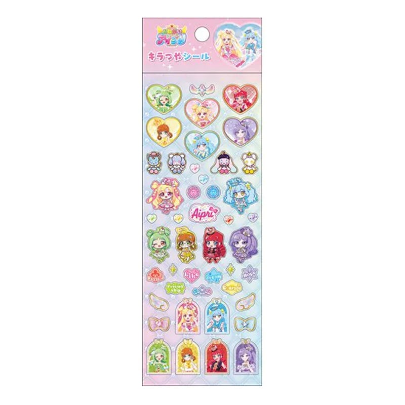 キラつやシール おねがいアイプリ ホログラム箔押し ぷっくりシール デコレーション 立体シール かわいい 女子文具 限定 グッズ ショウワノート