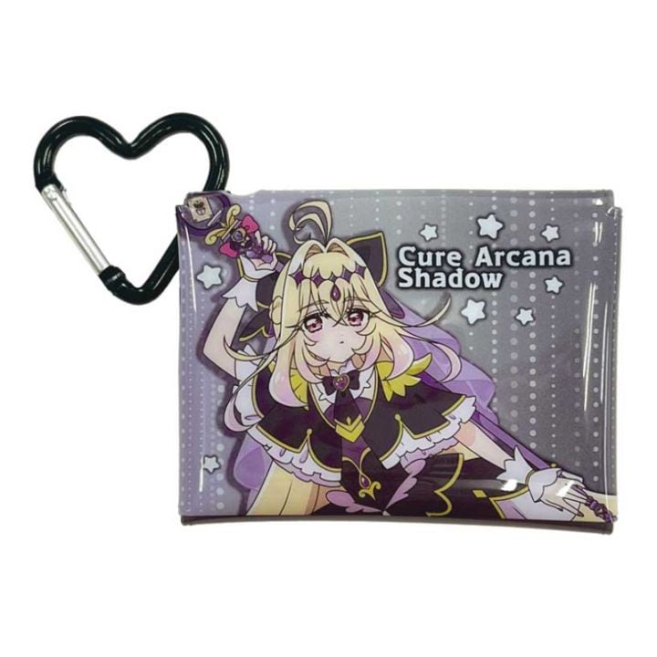 名探偵プリキュア！ PVCミニポーチ キュアアルカナ・シャドウ 女の子 ハートカラナビ付 キッズ かわいい 小物入れ オシャレプレゼント グッズ クリスマス