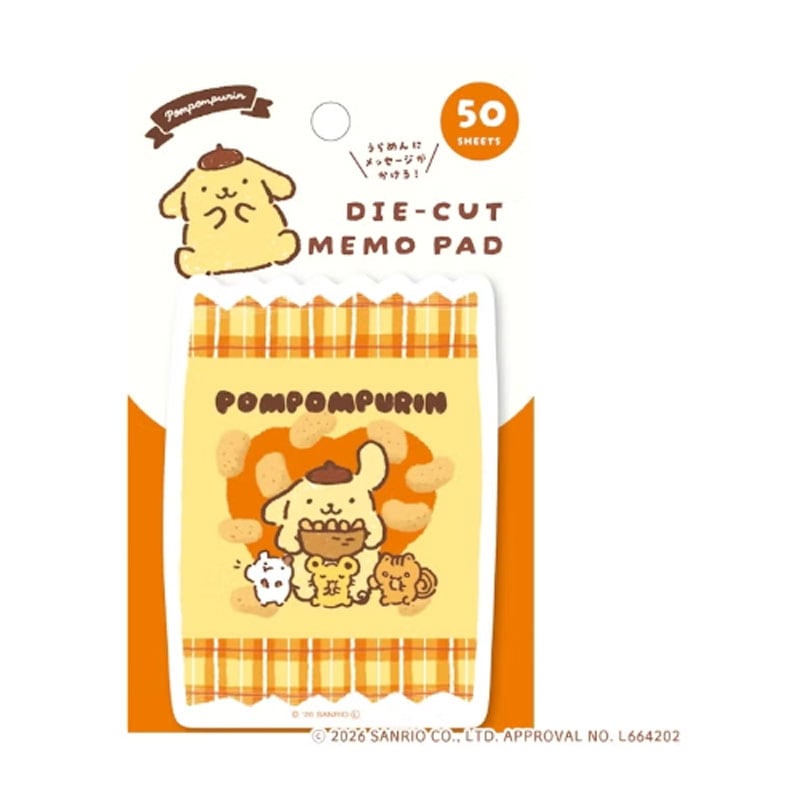 ダイカットメモ サンリオキャラクターズ おやつパーティー ポムポムプリン 50枚 コラボ 雑貨 グッズ 描き下ろし 限定 古川紙工