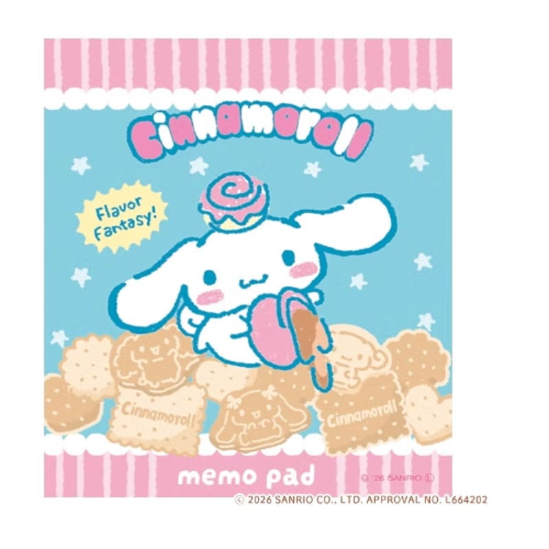 メモパッド サンリオキャラクターズ おやつパーティー シナモロール 4柄 100枚 コラボ 雑貨 グッズ 描き下ろし 限定 古川紙工