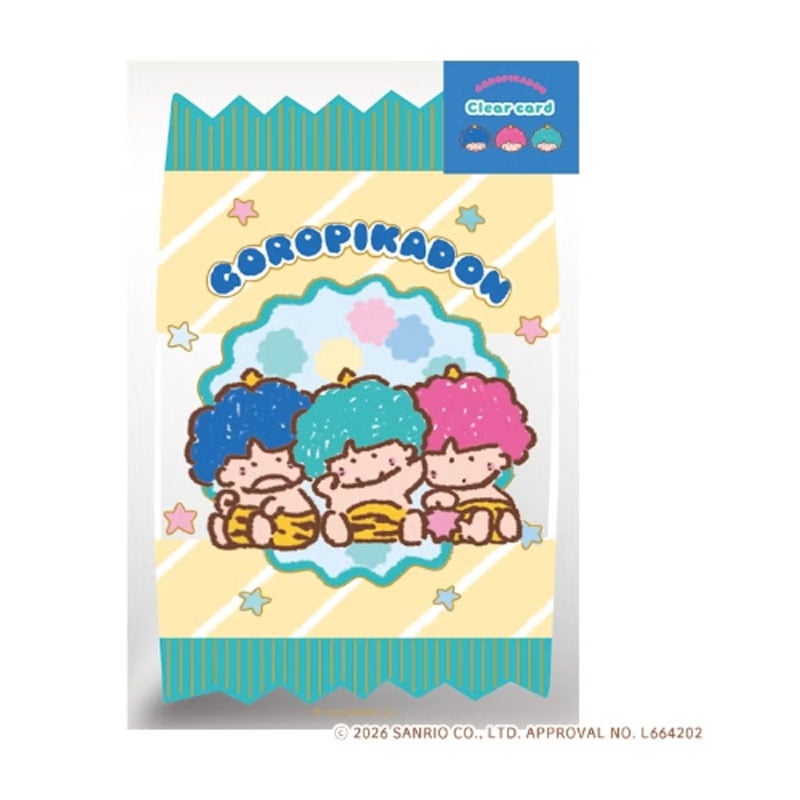 箔押しクリアカード サンリオキャラクターズ おやつパーティー ゴロピカドン コラボ 雑貨 グッズ 描き下ろし 限定 古川紙工