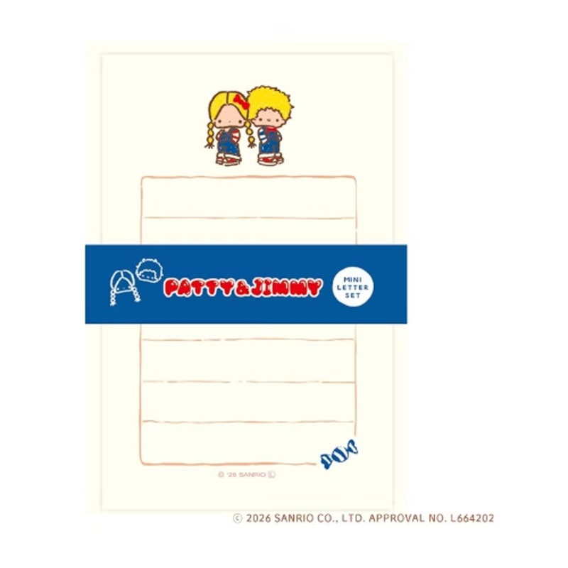 ミニレターセット サンリオキャラクターズ おやつパーティー パティ＆ジミー コラボ 美濃和紙 雑貨 グッズ 描き下ろし 限定 古川紙工