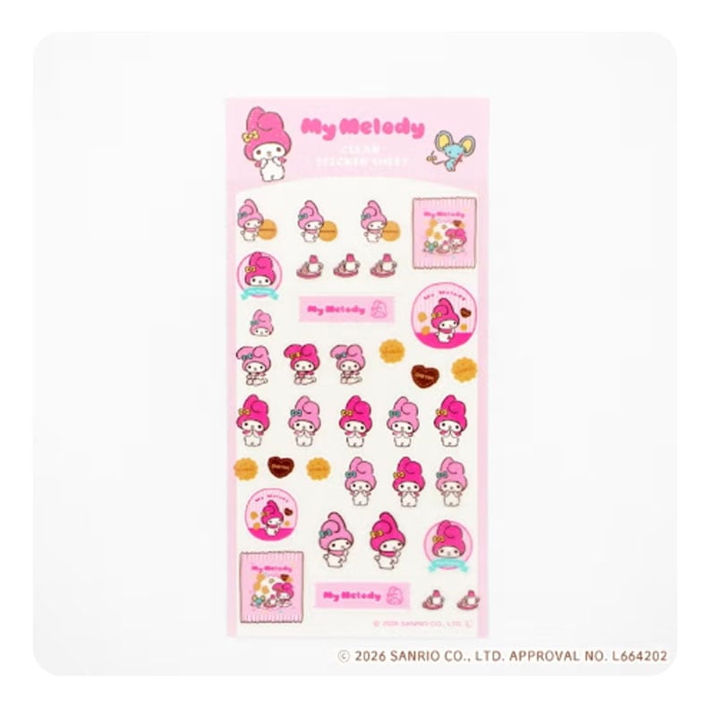 透明シールシート サンリオキャラクターズ おやつパーティー マイメロディ コラボ 雑貨 グッズ 描き下ろし デコレーション 限定 古川紙工