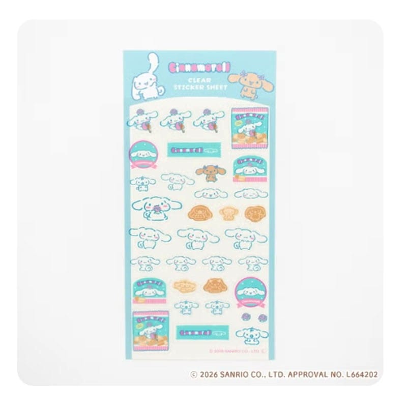 透明シールシート サンリオキャラクターズ おやつパーティー シナモロール コラボ 雑貨 グッズ 描き下ろし デコレーション 限定 古川紙工