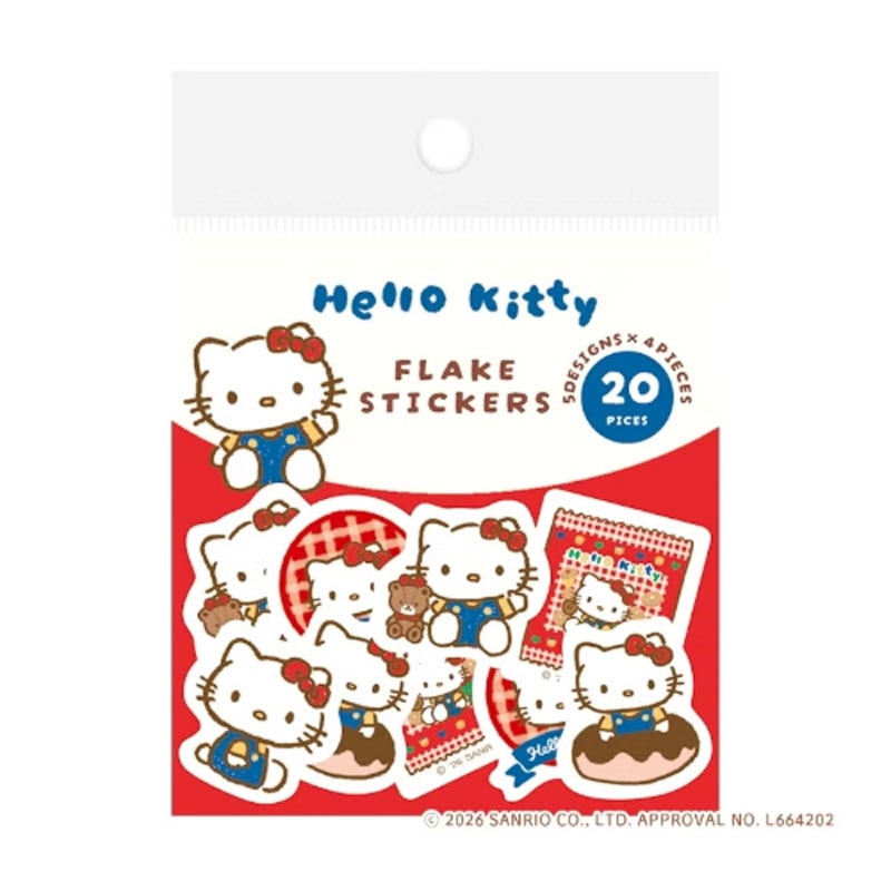 和紙フレークシール サンリオキャラクターズ おやつパーティー ハローキティ 20枚 コラボ 雑貨 グッズ 描き下ろし デコレーション 限定 古川紙工