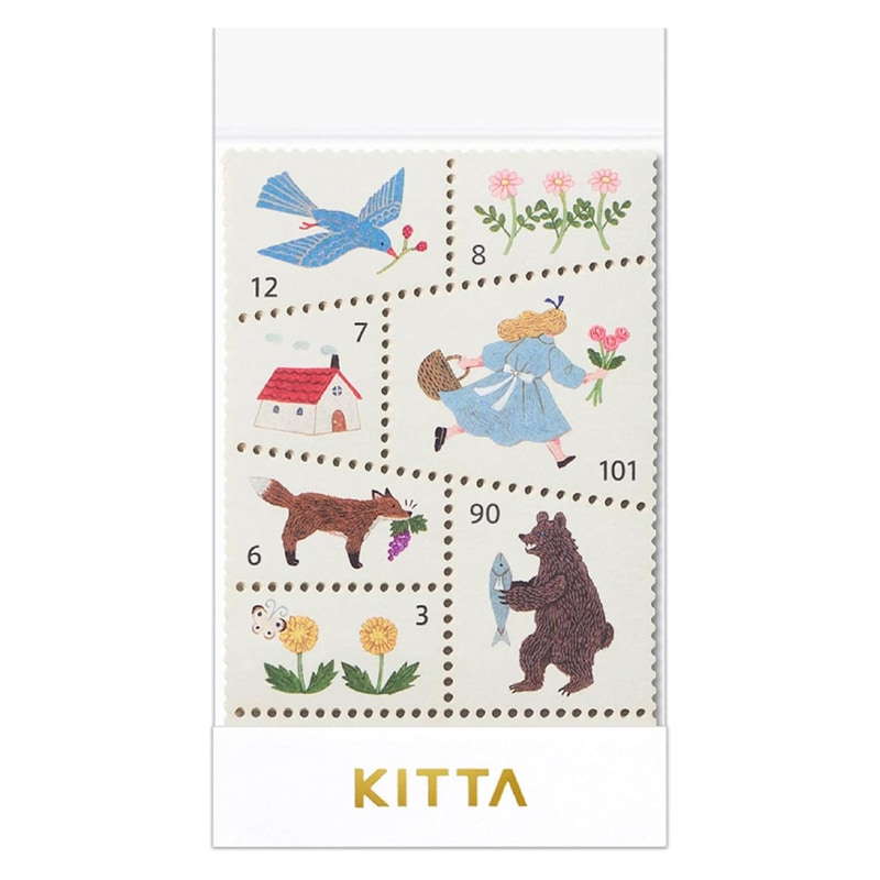 キングジム マスキングテープ KITTA SPECIAL モリノアサ 切手風 コレクション デコレーション ラッピング オシャレ