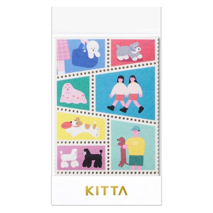 キングジム マスキングテープ KITTA SPECIAL ワンコ 切手風 コレクション デコレーション ラッピング オシャレ