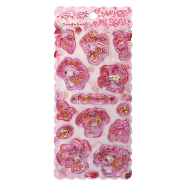 ウォーターシール サンリオキャラクターズ×飴ノ森ふみか マイメロディ ぷっくりシール 立体シール レトロ かわいい プレゼント デコレーション コレクション クローズピン シル活 女の子