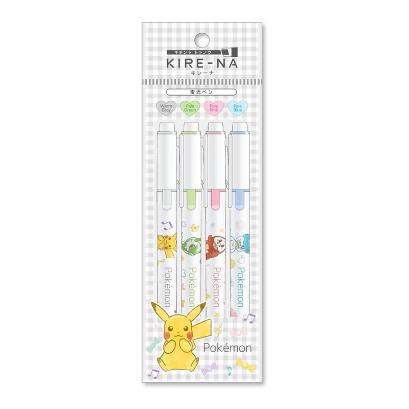 KIRE-NA キレーナ ポケモン 4色セット ペールトーンカラー 蛍光 マーカー 速乾性 パイロット コラボ 限定 グッズ ショウワノート
