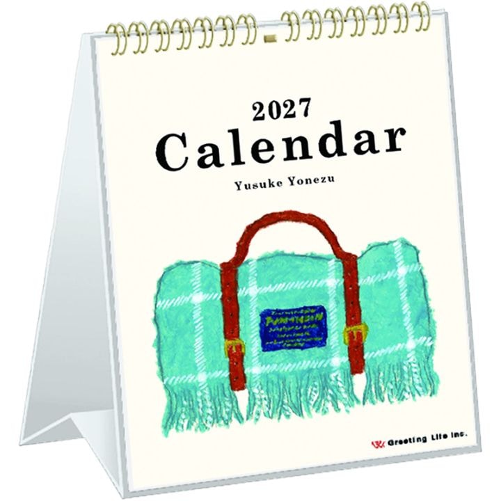 グリーティングライフ 2027年 カレンダー 卓上リング 米津祐介 オシャレ スケジュール管理 森林認証紙使用