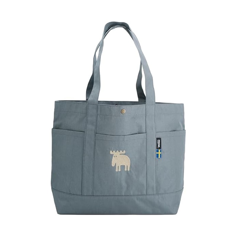 MOZ モズ スゥェーデン 帆布トート M グレー トートバッグ マチ付き 帆布素材 オシャレ 持ち運び かわいい プレゼント